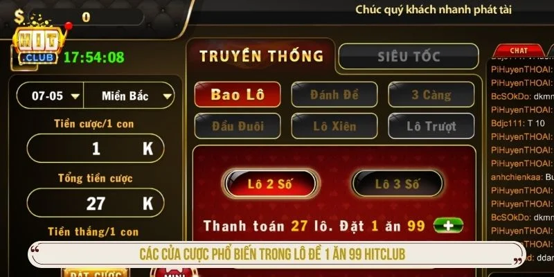 Người chơi cần chú ý đến các cửa cược để tối ưu tỷ lệ chiến thắng