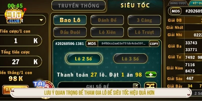 Lô Đề Siêu Tốc HITCLUB: Cách Chơi Và Săn Thưởng Tối Ưu Tổng hợp lưu ý quan trọng khi chơi lô đề siêu tốc