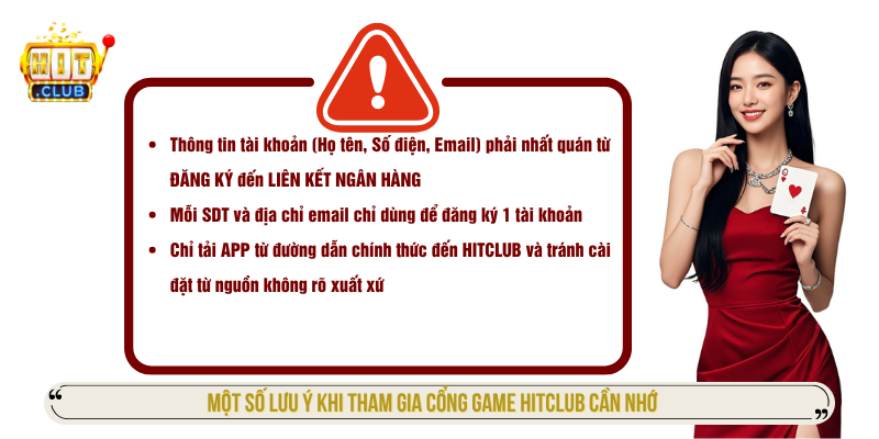 Một số lưu ý khi tham gia cổng game HITCLUB cần nhớ